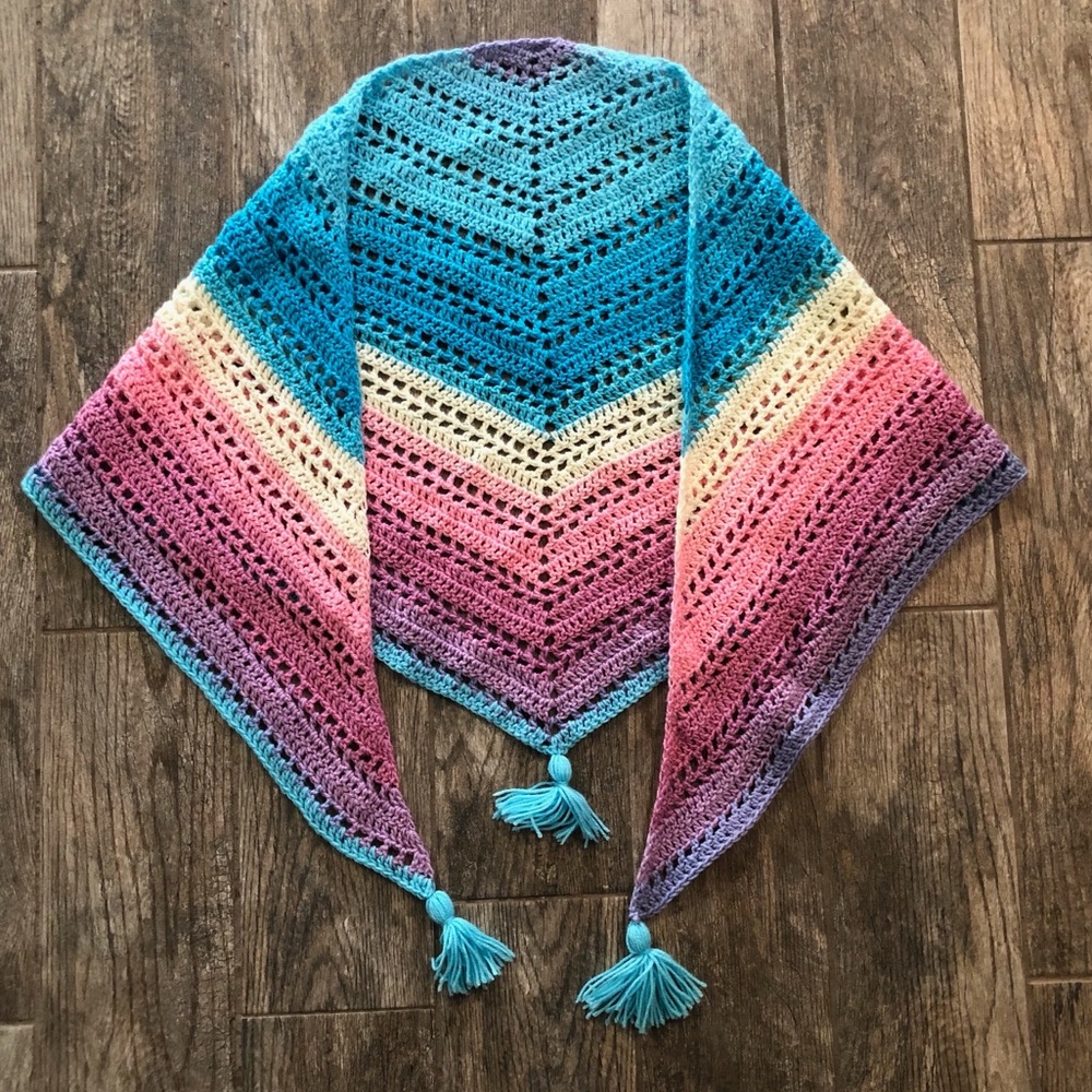 Handmade crochet shawl/wrap